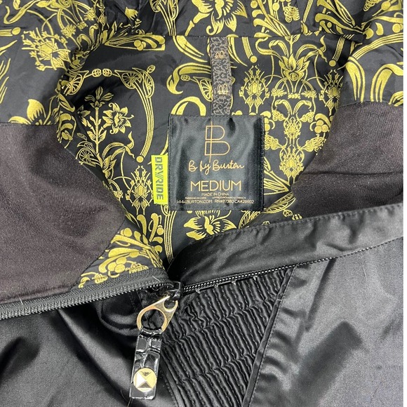 B by Burton S/M Snowboard Lana Pullover Hoodie Jacket Black Gold - Picture 9 of 16